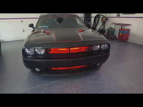 Dodge Challenger with RGB hood scoop lighting